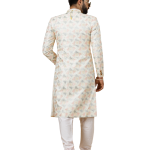 Regal Ivory Abstract Thread Embroidered Sherwani for Men | Father-Son Combo | Perfect Groom Wear | Jaipurio